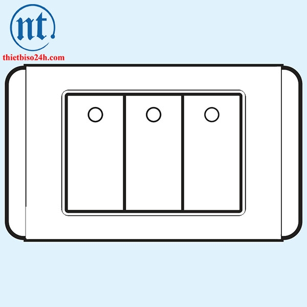 Công tắc ba 2 chiều phím lớn có dạ quang - S68DM3