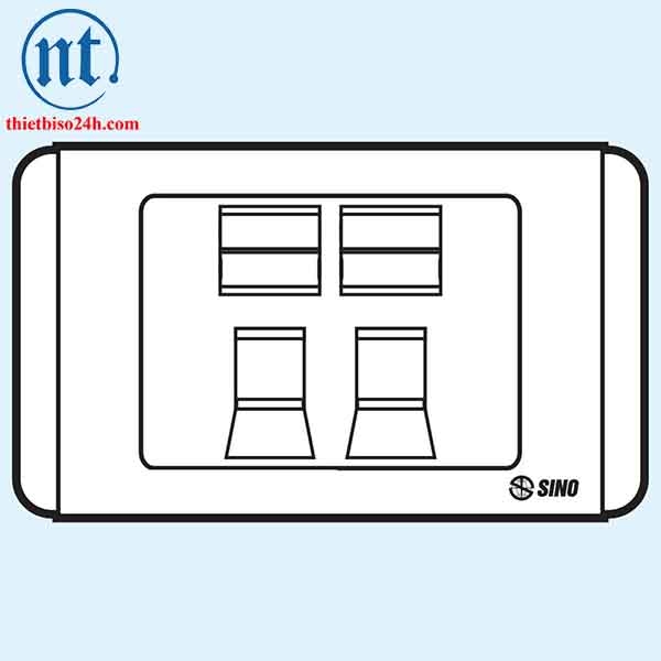 Ổ cắm điện thoại 4 dây có nắp che loại đôi - S6832RJ