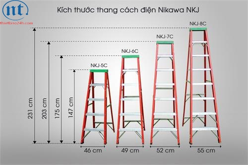 Thang cách điện chữ A Nikawa NKJ-8C