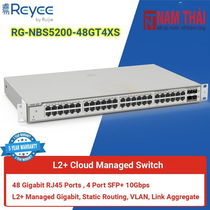 Thiết bị chuyển mạch Switch Ruijie Reyee RG-NBS5200-48GT4XS