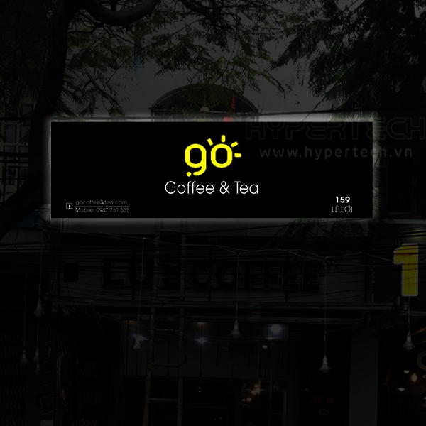Bảng hiêu mặt tiền Go Coffee