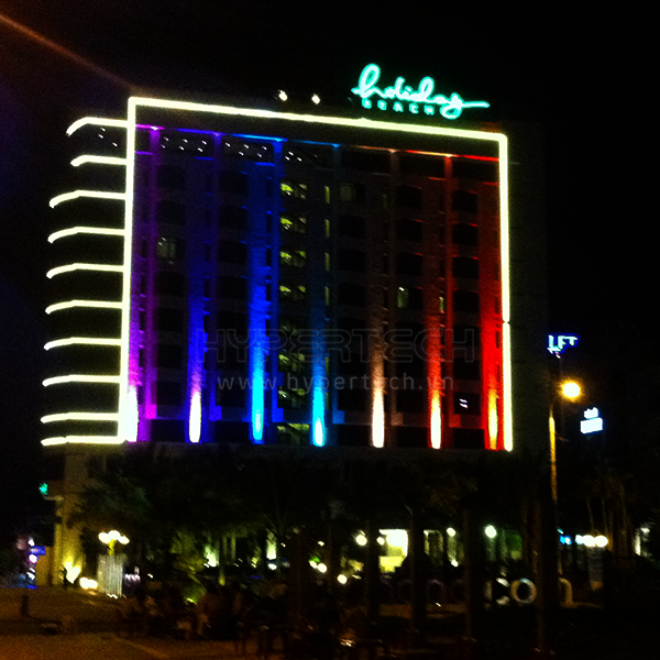 LED trang trí tòa nhà | Holiday Hotel