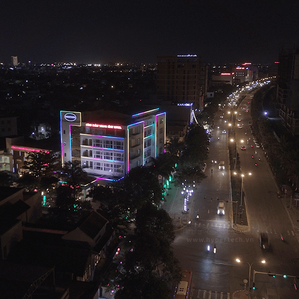 LED trang trí tòa nhà | Công Đoàn Thanh Bình Hotel