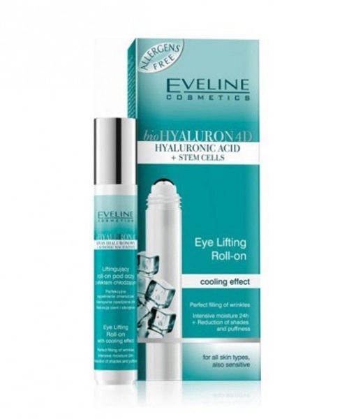 Lăn Xóa Nhăn Trẻ Hóa Vùng Da Mắt Eveline Bio Hyaluron 4D