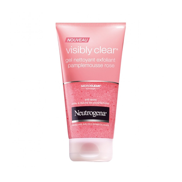 Gel rửa mặt Neutrogena Visibly Clear Gel Nettoyant Exfoliant Pamplemousse Rose