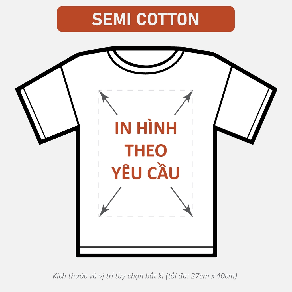 Áo Phông Nam Nữ Square Oversized Form Rộng In Lẻ Theo Yêu Cầu