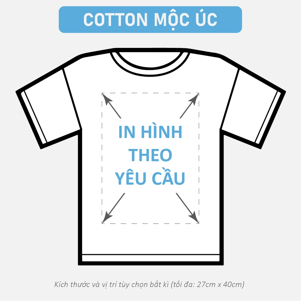 Áo Phông Nam Nữ Square Oversized Form Rộng In Lẻ Theo Yêu Cầu