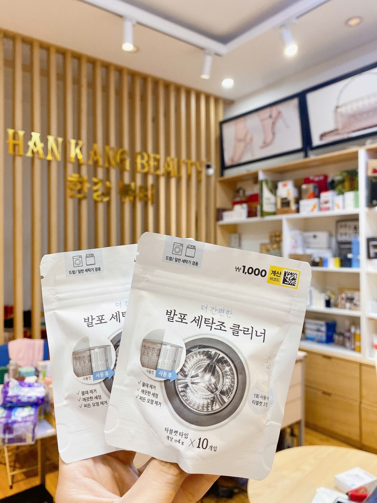Viên tẩy rửa, vệ sinh lồng giặt DAISO Hàn Quốc gói 10 viên