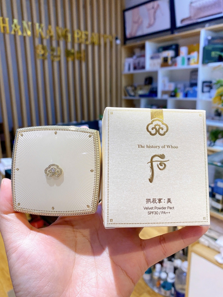 Phấn phủ dưỡng trắng, chống nắng Whoo Mi Velvet Powder Pact SPF30/PA++