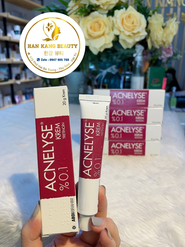 Kem tretinoin tái tạo hỗ trợ trị mụn, mờ nám Abdi Ibrahim Acnelyse Krem Tretinoin % 0.1