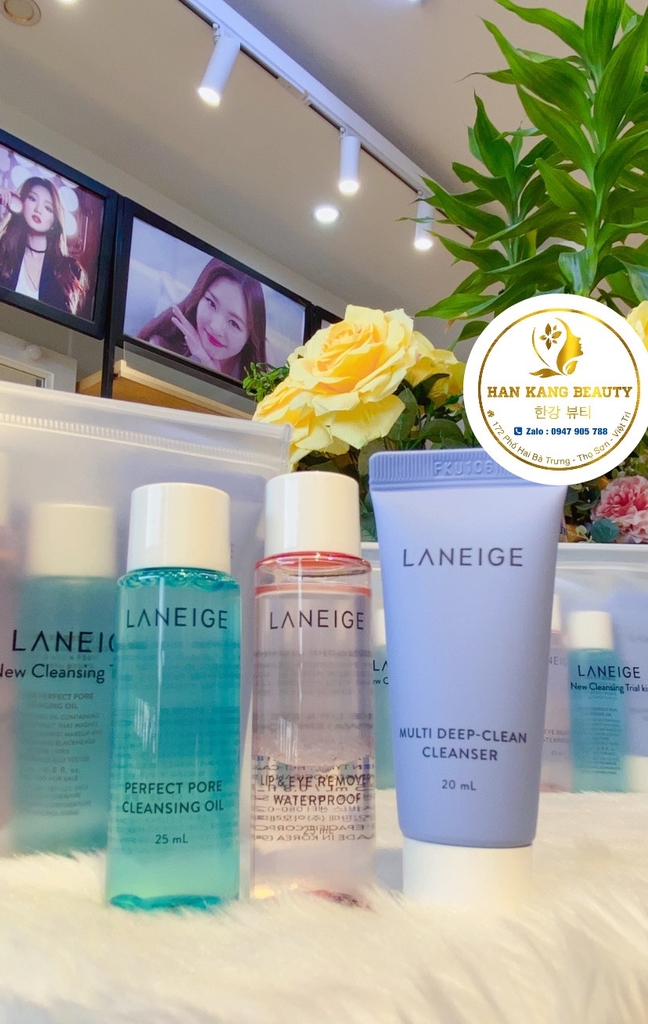 Bộ Kit 3 sản phẩm làm sạch da Laneige New Cleansing Trial kit