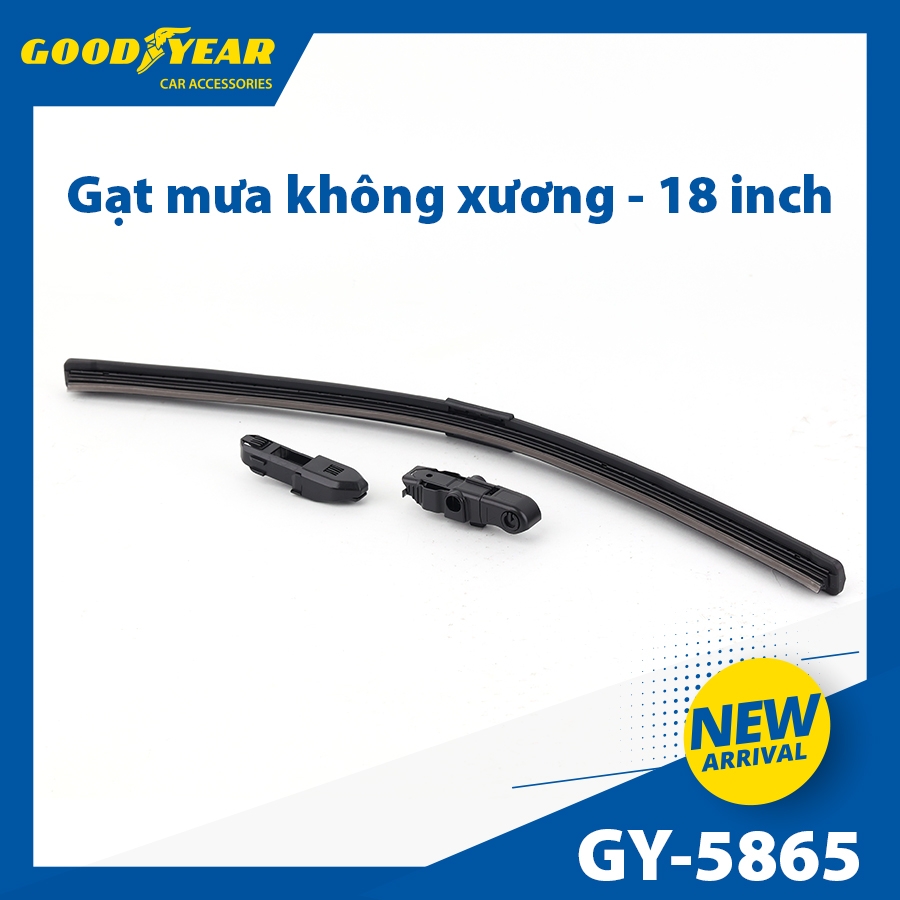 Gạt Mưa Không Xương GOODYEAR Chân Cài Đa Năng (Đầu A, B) Lắp Được Nhiều Dòng Xe Đặc Biệt - Nhập Khẩu Chính Hãng