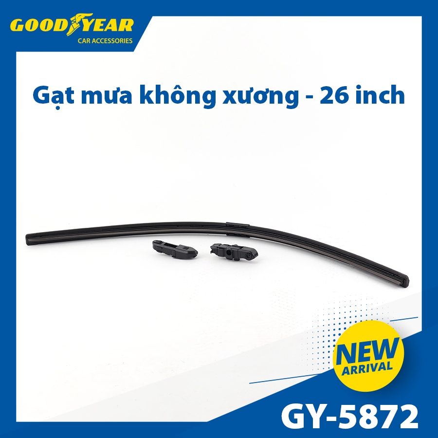 Gạt Mưa Không Xương GOODYEAR Chân Cài Đa Năng (Đầu A, B) Lắp Được Nhiều Dòng Xe Đặc Biệt - Nhập Khẩu Chính Hãng
