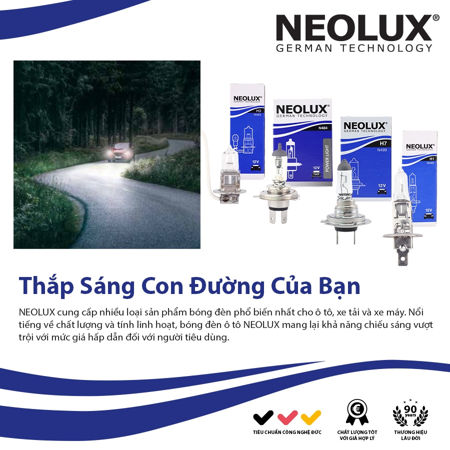 Bóng Đèn Halogen Original OSRAM NEOLUX H8 N708 12V 35W - Nhập Khẩu Chính Hãng