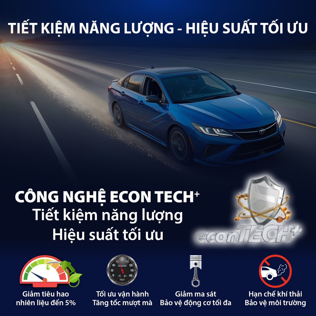 Dầu Nhớt Bán Tổng Hợp AISIN Econtech+ CI4/SL 15W40 20 Lít ECSI154PLB - Nhập Khẩu Chính Hãng