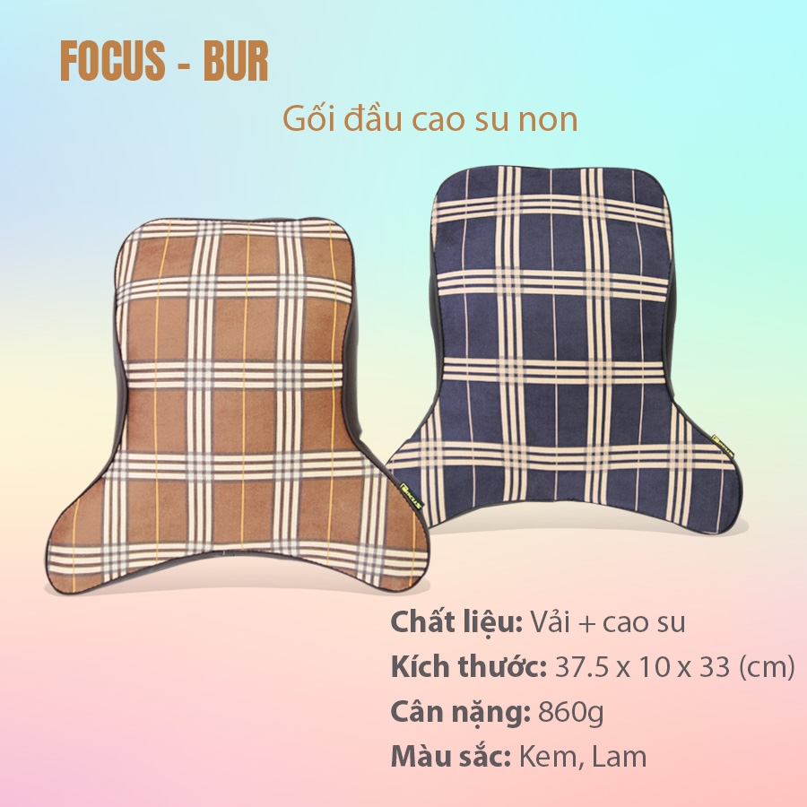 Gối Tựa Đầu Cao Su Non FOCUS Bur FG-JM01-A Màu Kem - Nhập Khẩu Chính Hãng