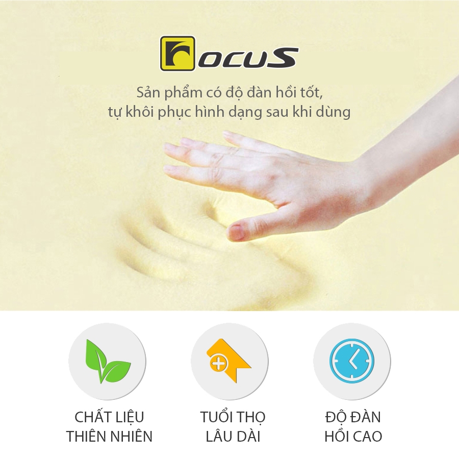 Tựa Lưng Cao Su Non FOCUS Bur FG-YM006-B Màu Lam - Nhập Khẩu Chính Hãng