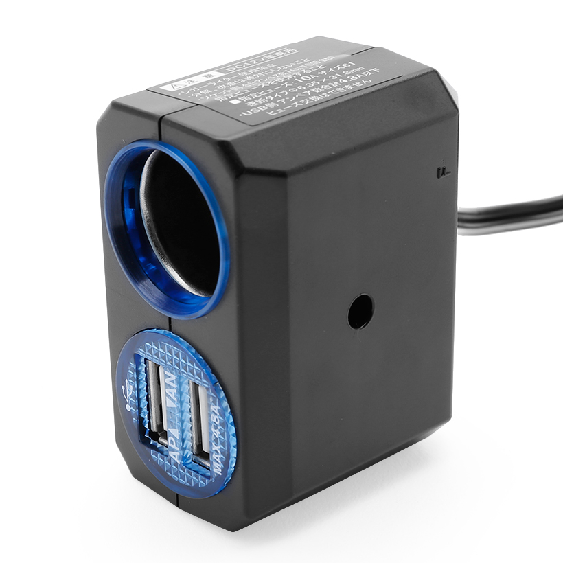 Bộ Chia Tẩu Ô Tô 1 Ổ Và 2 Cổng Usb Có Dây AIR-Q PZ-709 - Nhập Khẩu Chính Hãng