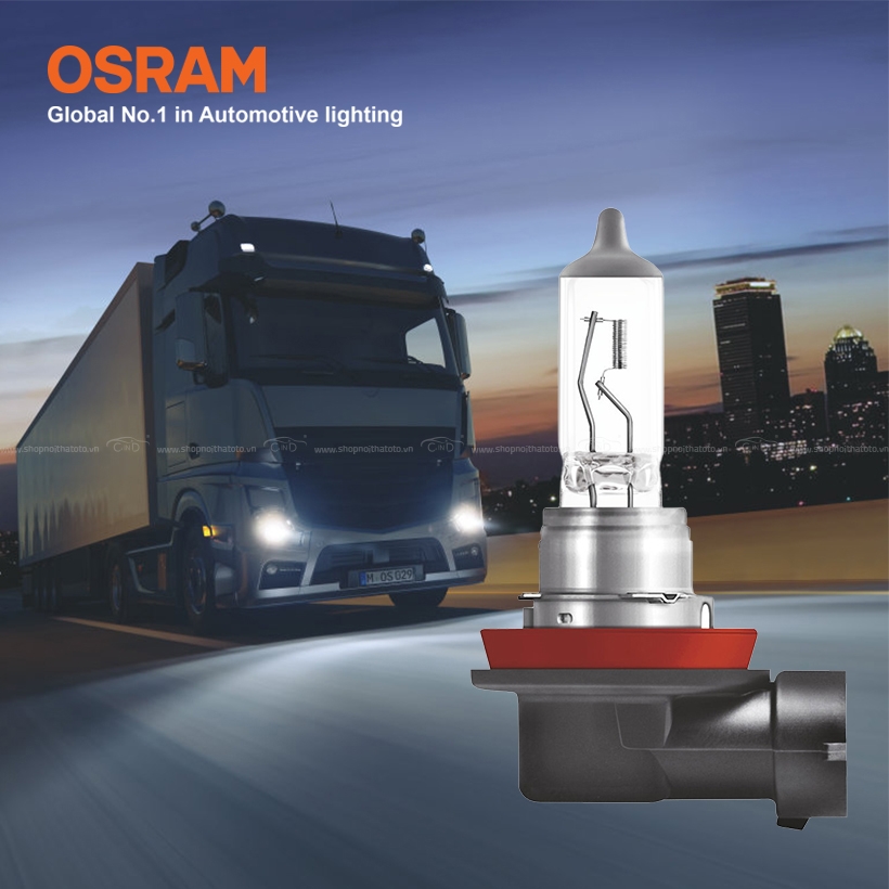Bóng Đèn Halogen Tăng Sáng 120% OSRAM Truckstar Pro H11 24V 70W - Nhập Khẩu Chính Hãng