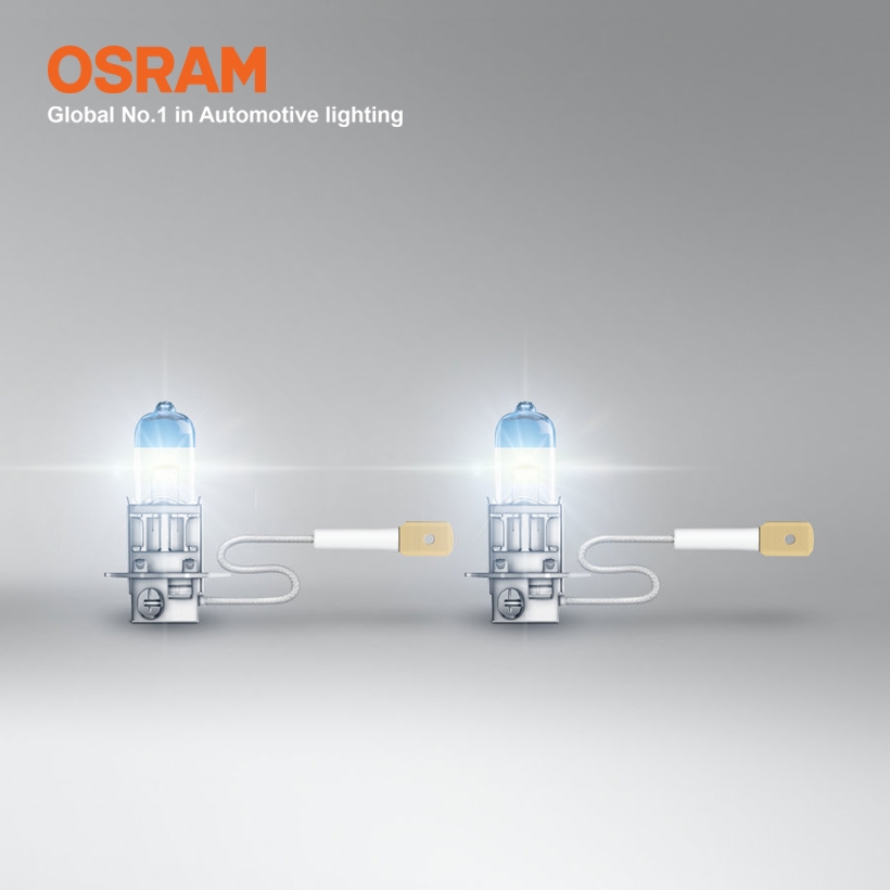 Combo 2 Bóng Đèn Halogen Tăng Sáng 150% OSRAM Night Breaker Laser H3 12V 55W - Nhập Khẩu Chính Hãng