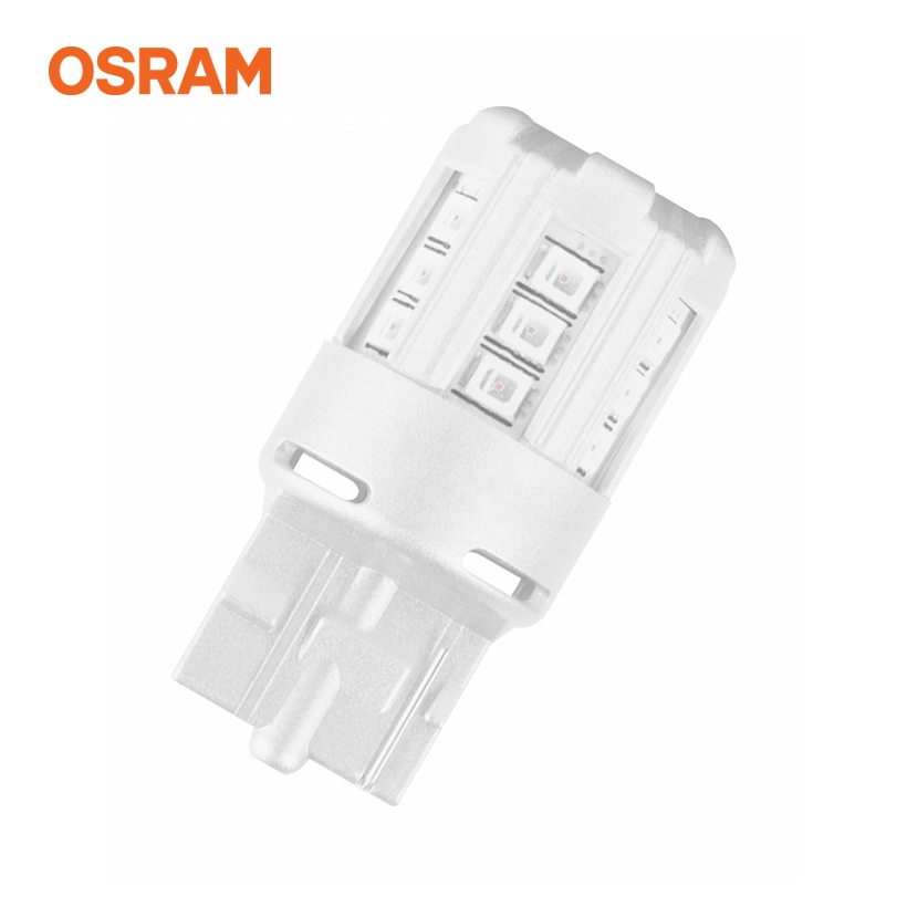 Combo 2 Bóng Đèn Led Chân Ghim Nhỏ OSRAM Standard Retrofit T20 W21W 12V Màu Đỏ - Nhập Khẩu Chính Hãng