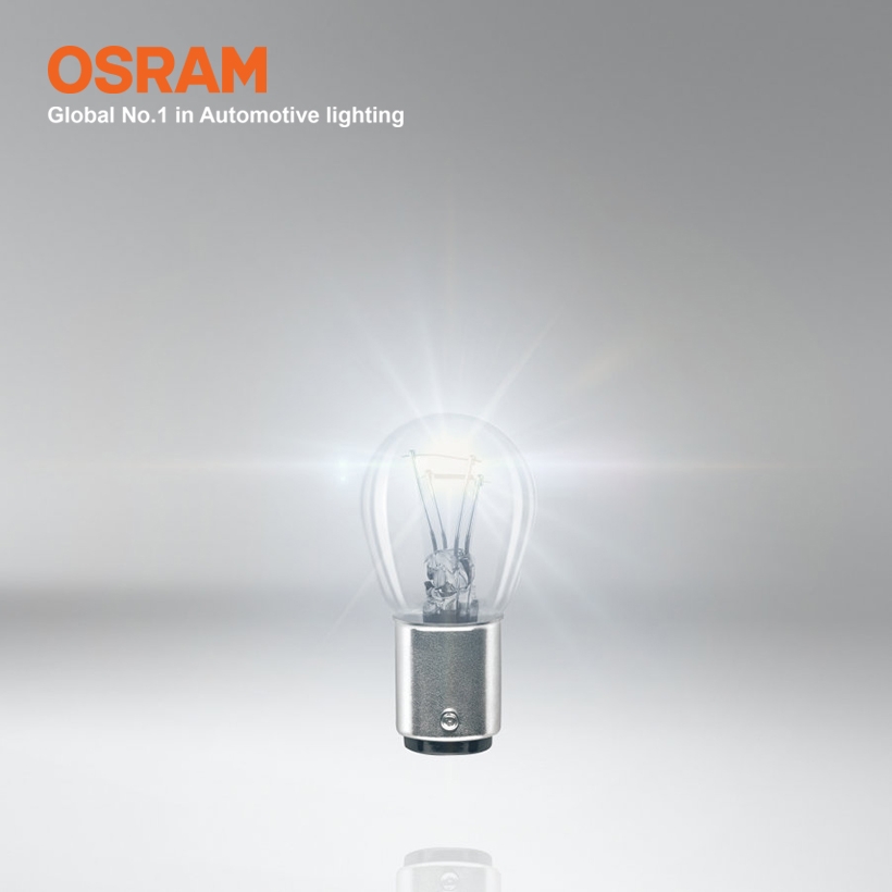 Combo 2 Bóng Đèn Sau 2 Tim OSRAM Original P21/5W 24V 21/5W (Chân Cao Thấp) - Nhập Khẩu Chính Hãng