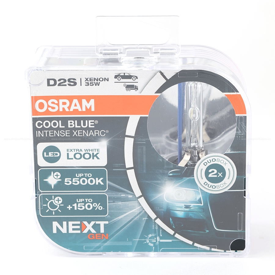 Combo 2 Bóng Đèn Xenon (Next Gen) OSRAM Cool Blue Intense D2S 66240CBN 12V 35W - Nhập Khẩu Chính Hãng