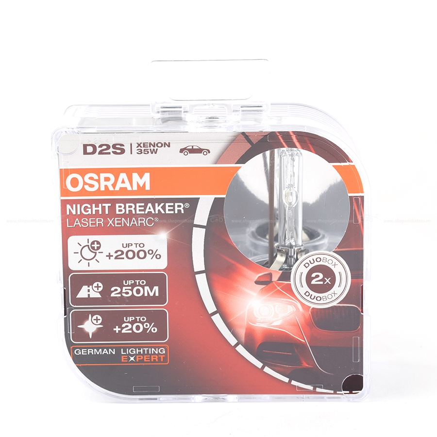 Combo 2 Bóng Đèn Xenon OSRAM Night Breaker D2S 66240XNL 12V 35W - Nhập Khẩu Chính Hãng