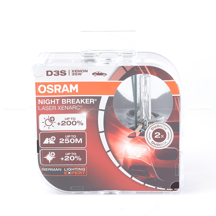 Combo 2 Bóng Đèn Xenon OSRAM Night Breaker D3S 66340XNL 12V 35W - Nhập Khẩu Chính Hãng