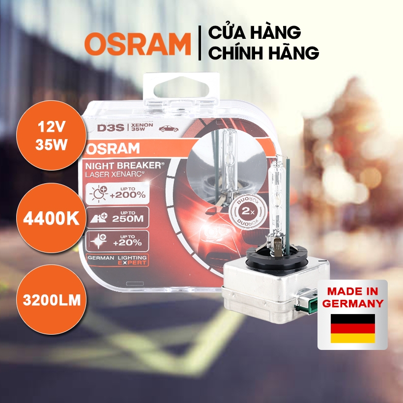 Combo 2 Bóng Đèn Xenon OSRAM Night Breaker D3S 66340XNL 12V 35W - Nhập Khẩu Chính Hãng