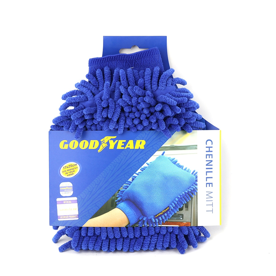 Găng Tay Chenille Sợi Nhỏ Mềm San Hô Tiện Dụng Rửa Xe Máy, Ô tô, Lau Dọn Nội Thất GOODYEAR GY-2854 - Nhập Khẩu Chính Hãng