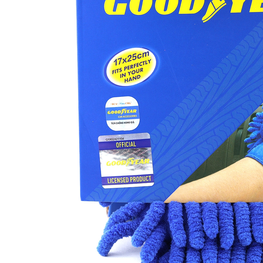 Găng Tay Chenille Sợi Nhỏ Mềm San Hô Tiện Dụng Rửa Xe Máy, Ô tô, Lau Dọn Nội Thất GOODYEAR GY-2854 - Nhập Khẩu Chính Hãng