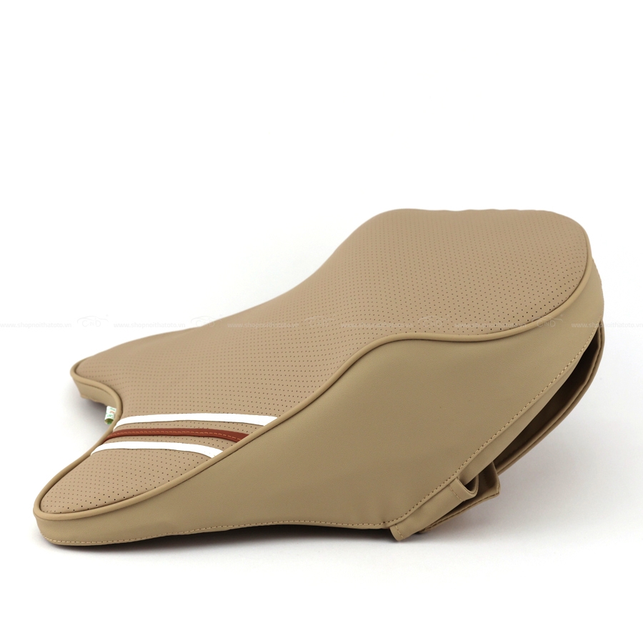 Gối Tựa Đầu Cao Su Non Bọc Da CIND QF001 Màu Kem - Nhập Khẩu Chính Hãng