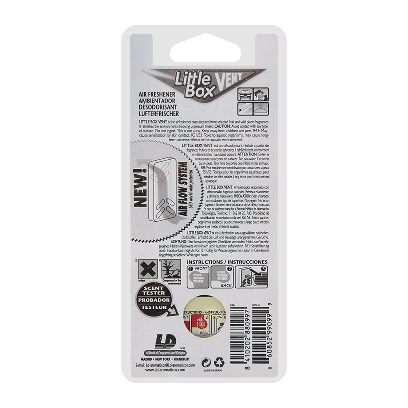 Hộp Thơm Ghim Máy Lạnh L&D Little Box Vanilla 5ml - Nhập Khẩu Chính Hãng