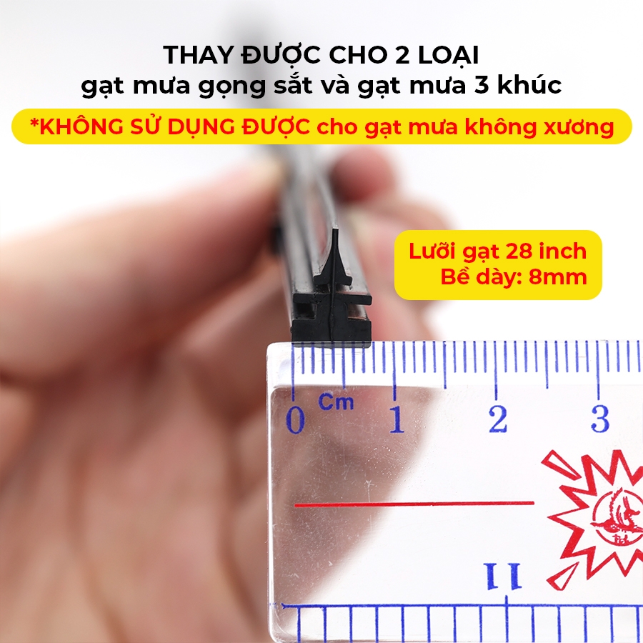 Combo 2 Lưỡi Gạt Mưa Loại A VIAIR R15 (28 Inch/700 mm) - Nhập Khẩu Chính Hãng
