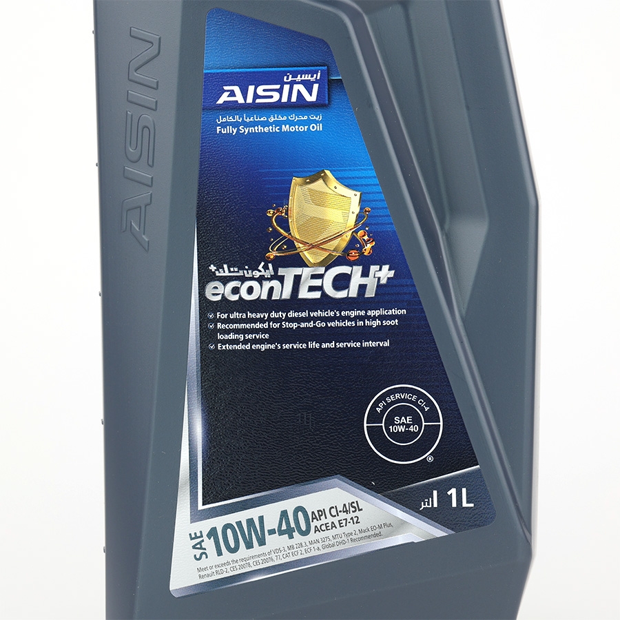 Nhớt Động Cơ AISIN ECFI1041PB 10W-40 CI4 / SL econTECH+ Fully Synthetic 1L - Nhập Khẩu Chính Hãng