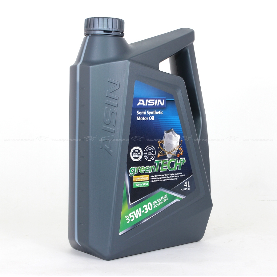 Nhớt Động Cơ AISIN ESSNP0534P 5W-30 SN Plus Greentech+ Semi Synthetic 4L - Nhập Khẩu Chính Hãng