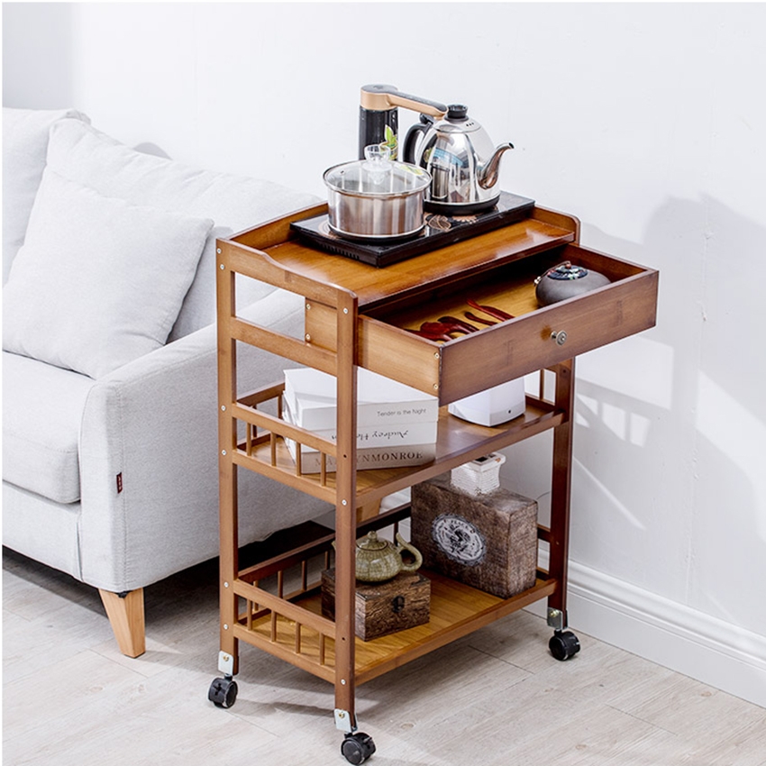 Kệ đựng dụng cụ bếp ba tầng có ngăn kéo