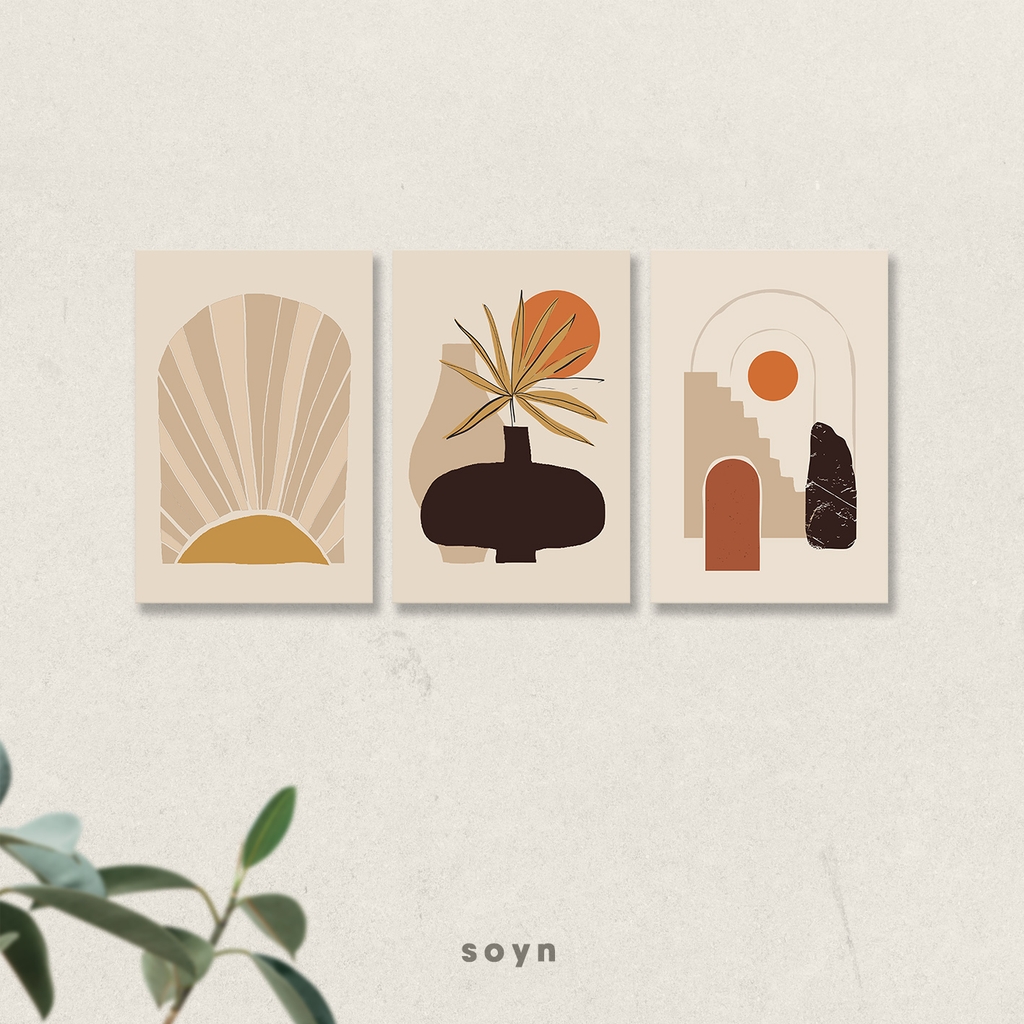 Bộ tranh Modern art, Boho style, Minimalism, SE355