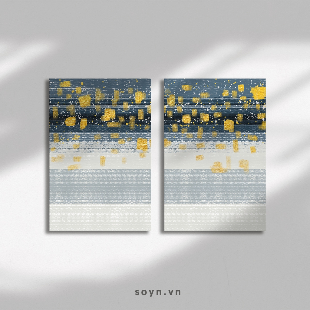 Bộ tranh Abstract Gold, Nordic, SE394