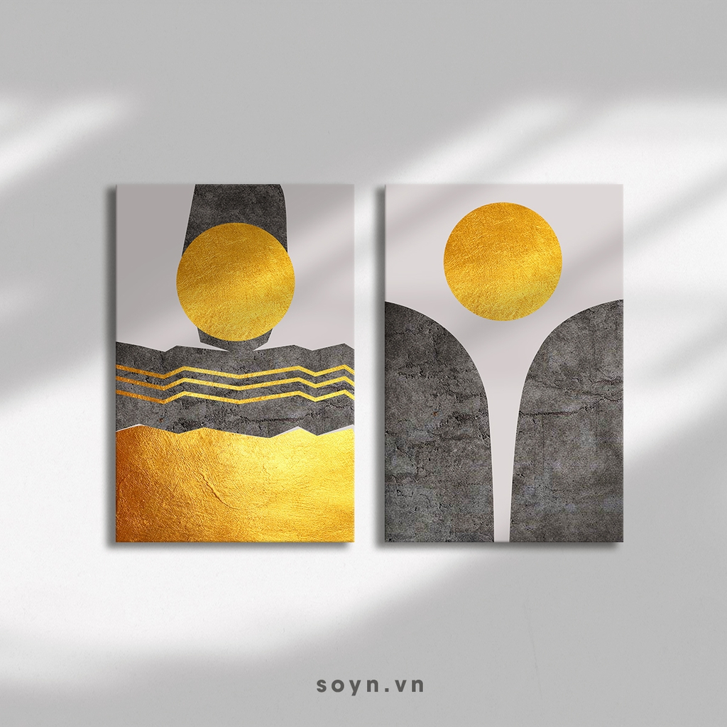 Bộ tranh Abstract Gold, Nordic, SE396