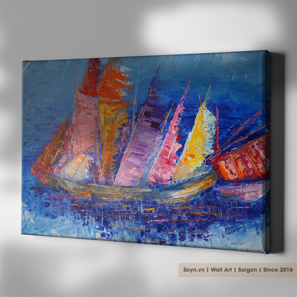 Tranh treo tường Cotton Canvas cao cấp, phong cảnh, landscape, căng khung gỗ thông tràn cạnh SNS3583