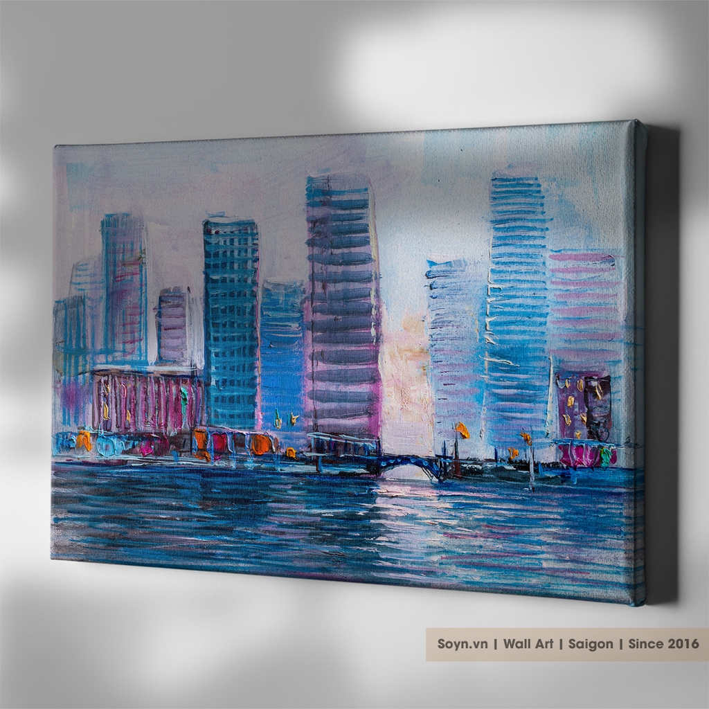 Tranh treo tường Cotton Canvas cao cấp, phong cảnh, landscape, căng khung gỗ thông tràn cạnh SNS3585