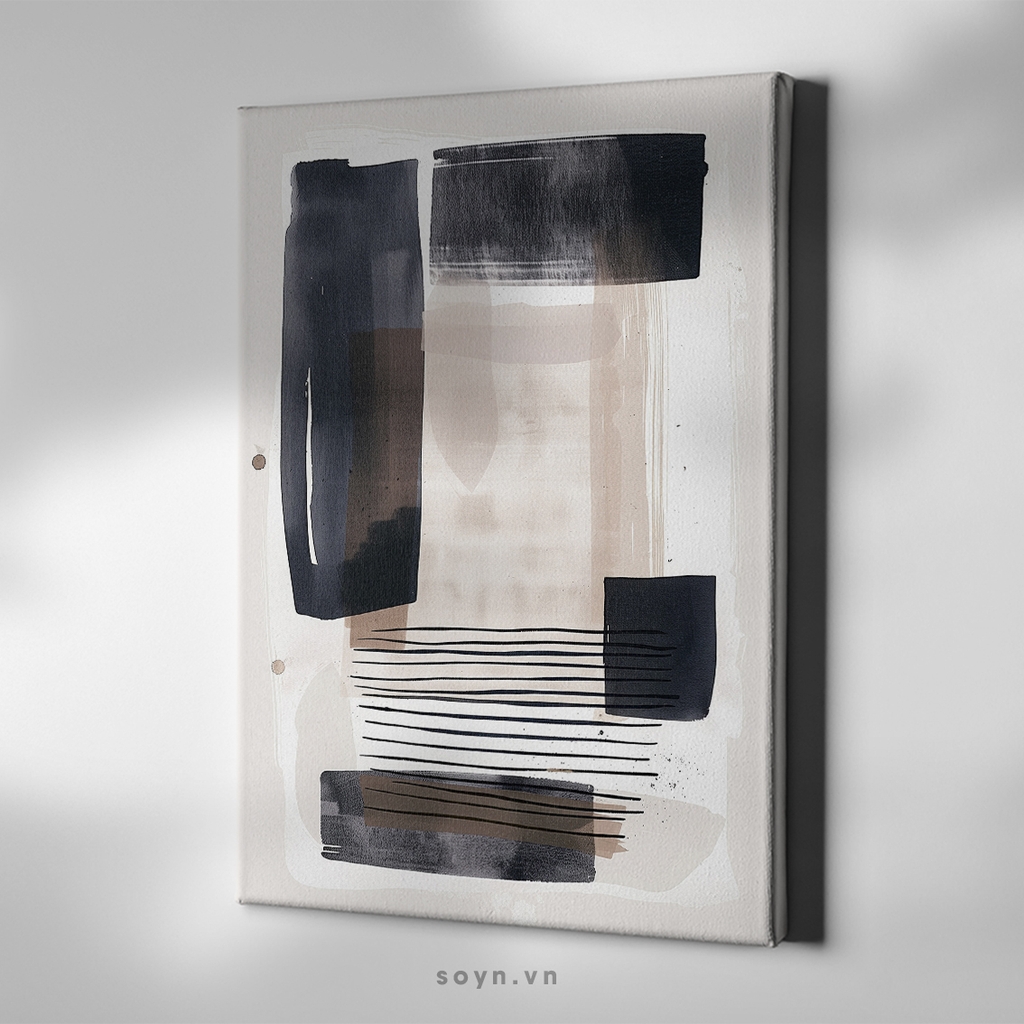 Tranh treo tường Cotton Canvas, Abstract / Trừu tượng, Tối giản, Soyn SU0377