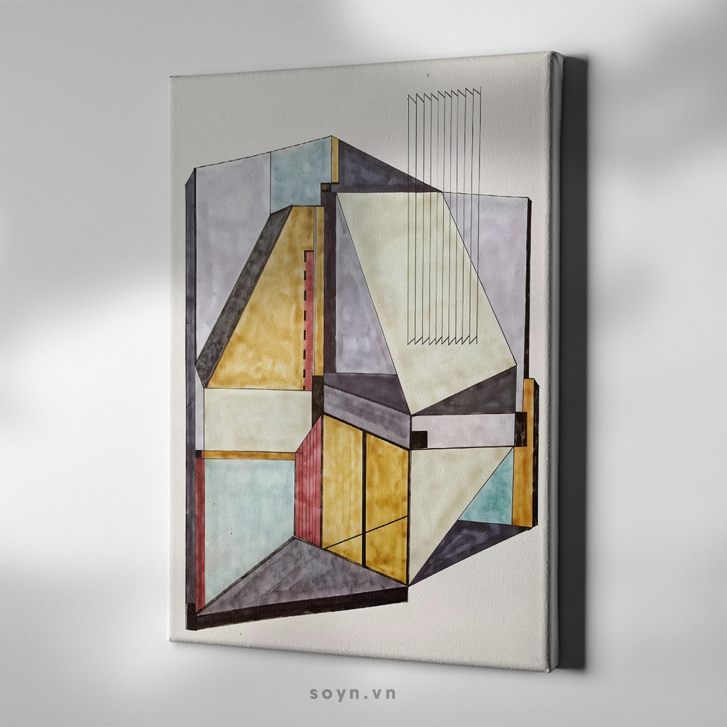 Tranh treo tường Cotton Canvas, Abstract / Trừu tượng, Tối giản, Soyn SU0386