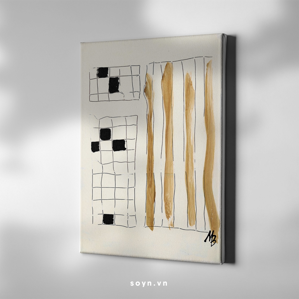 Tranh treo tường Cotton Canvas, Abstract / Trừu tượng, Tối giản, Soyn SU0450