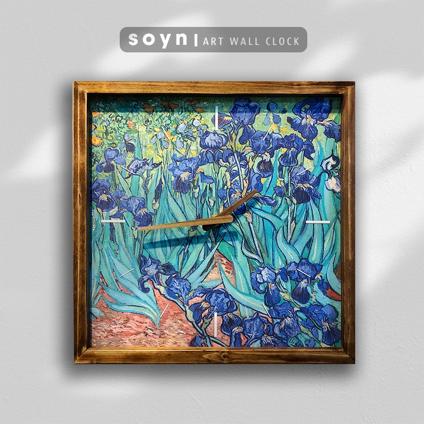 Đồng hồ treo tường gỗ nghệ thuật Van Gogh | Tranh đồng hồ trang trí tường | Quà tặng tân gia | Artclock Soyn VG05