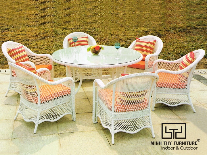 BÀN GHẾ NHỰA GIẢ MÂY MT2A155