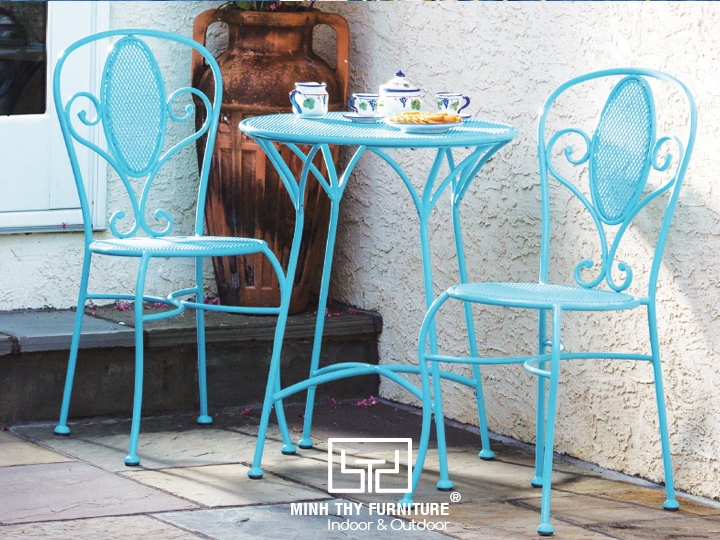 BỘ BÀN GHẾ SẮT NGOÀI TRỜI BGS428
