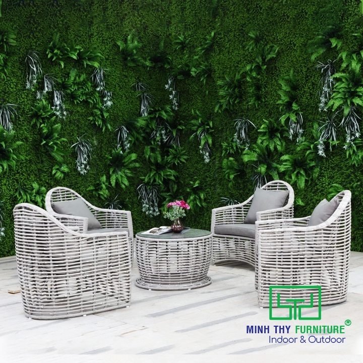Bàn Ghế Giả Mây Quán Cafe MT2023